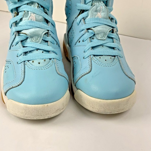 Nike Air Jordan 6 Girls Size 4Y 4 Y Retro Pantone GS Light Blue Child Youth - Picture 5 of 15